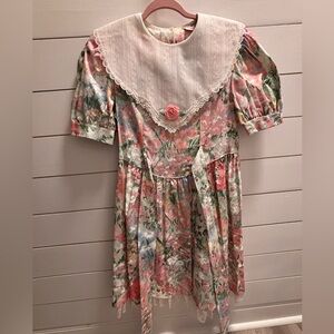 Sweet Heart Rose Floral Dress with Lace Detail